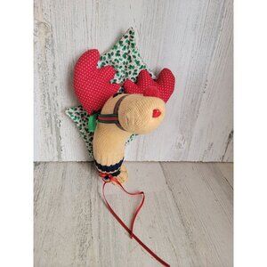Plush sock puppet reindeer Rudolph Xmas home‎ decor